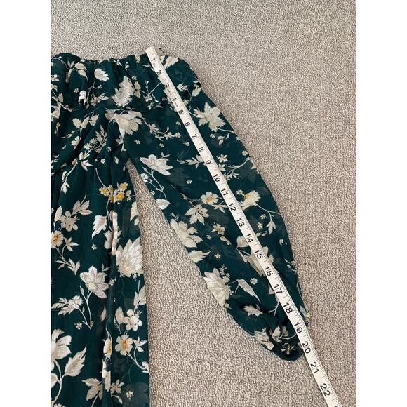 Torrid Dress Mini Off the Shoulder Floral Green Size 10 (M/L) - Picture 8 of 9
